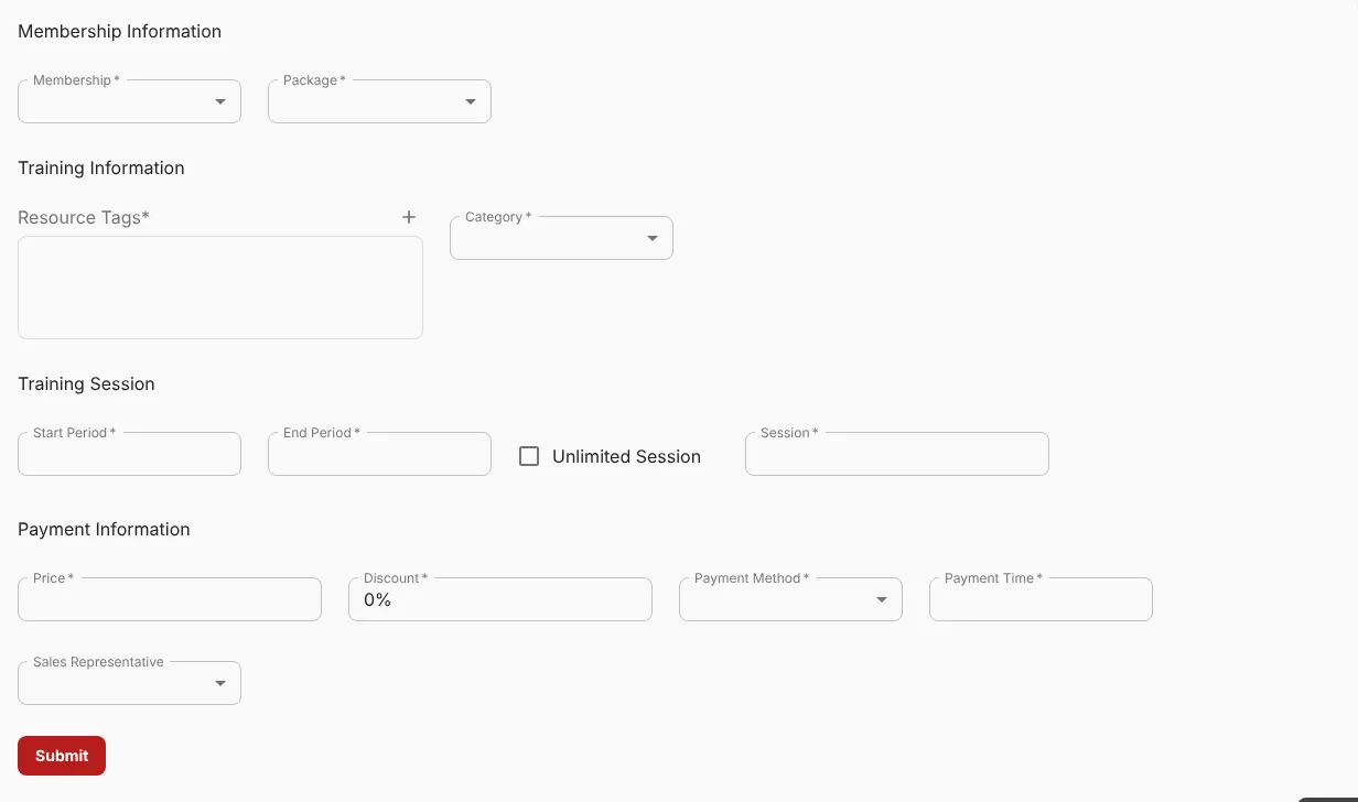 New Transaction dialog